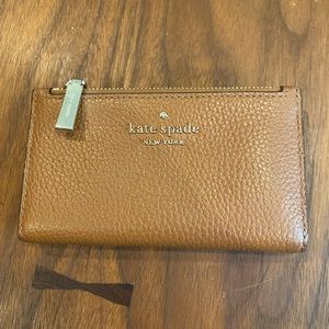 Kate Spade Brown Slim Bifold Wallet EUC